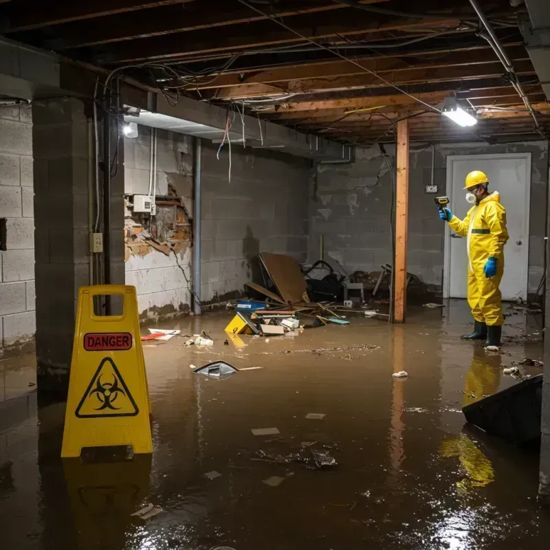 Flooded Basement Electrical Hazard in Carrabelle, FL Property